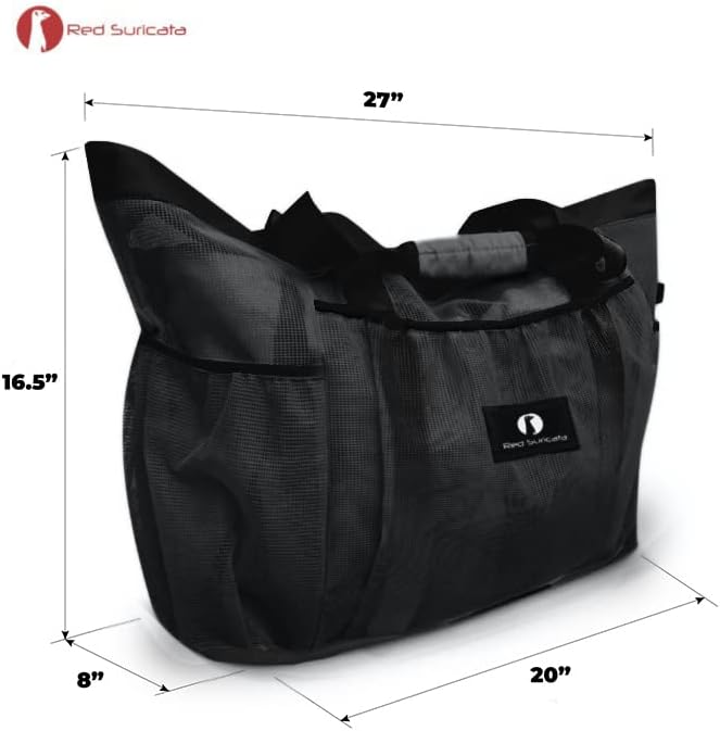 Red Suricata Ra-rso-lamebeba1 Netz-Strandtasche Schwarz / Schwarz, Schwarz / Schwarz