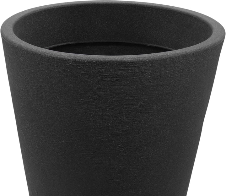 Spetebo XXL Pflanzsäule anthrazit konisch - 70x40 cm - Kunststoff Blumenkübel Pflanzkübel Blumentopf