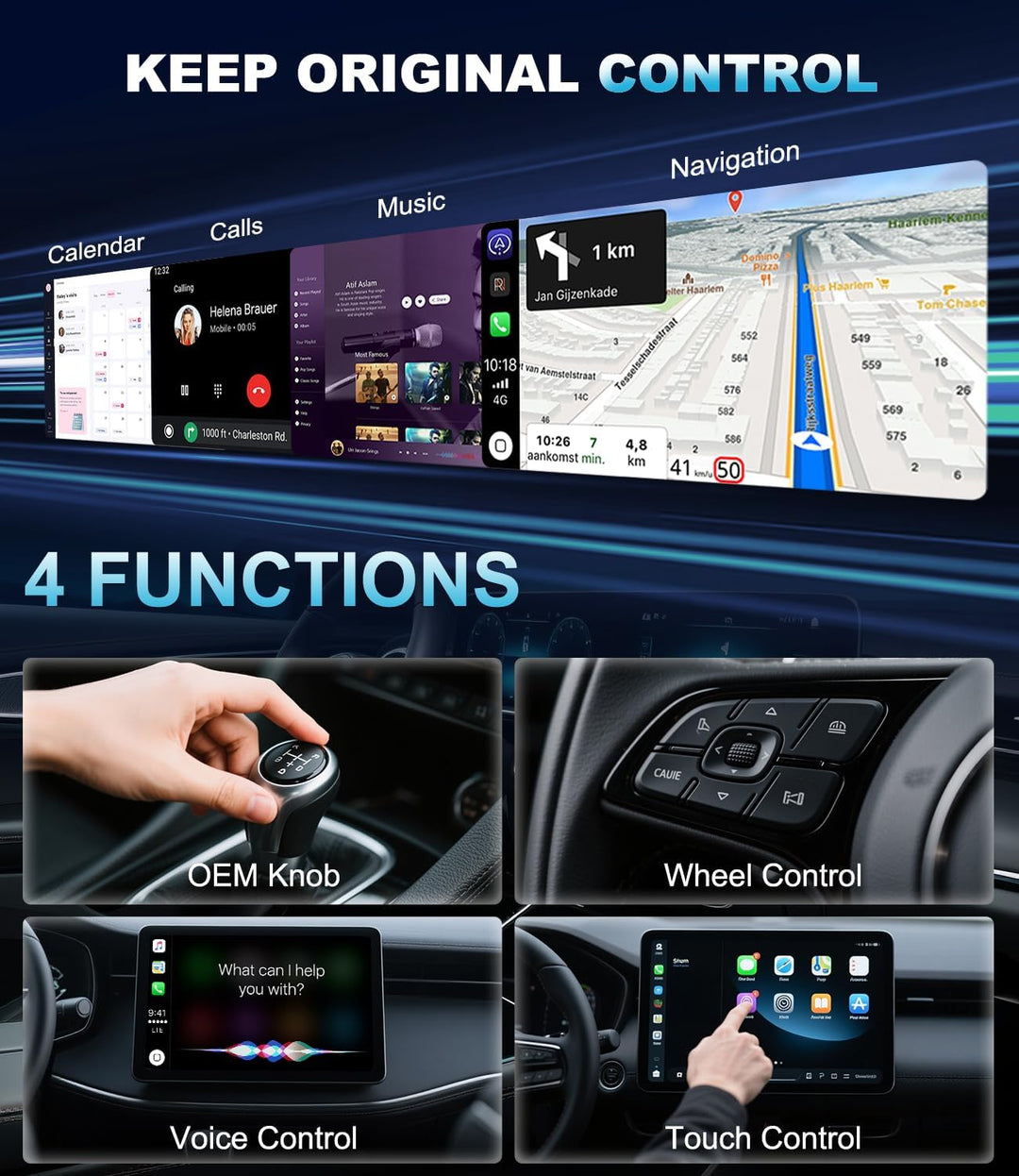 CarPlay Wireless Adapter für iPhone – Upgrade auf kabelloses CarPlay, Plug & Play, USB/Type-C, Mini