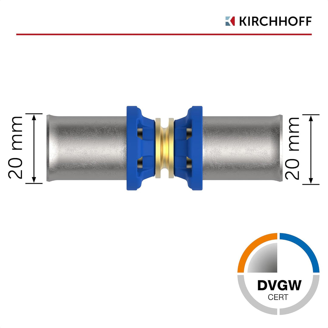 KIRCHHOFF | MSVR Rohr | 5er Set | Pressfitting 20 mm | Aluverbundrohr | für Heizung | Fussbodenheizu