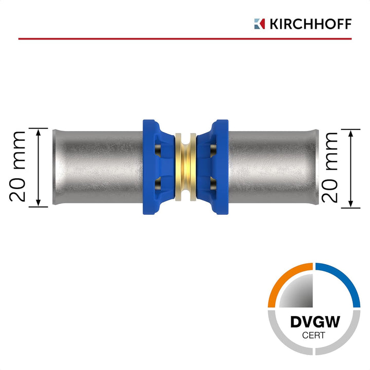KIRCHHOFF | MSVR Rohr | 5er Set | Pressfitting 20 mm | Aluverbundrohr | für Heizung | Fussbodenheizu