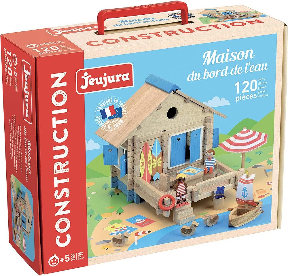 Jeujura-8076 Wasserrand, 120 Teile, Holzbauspiel 8076