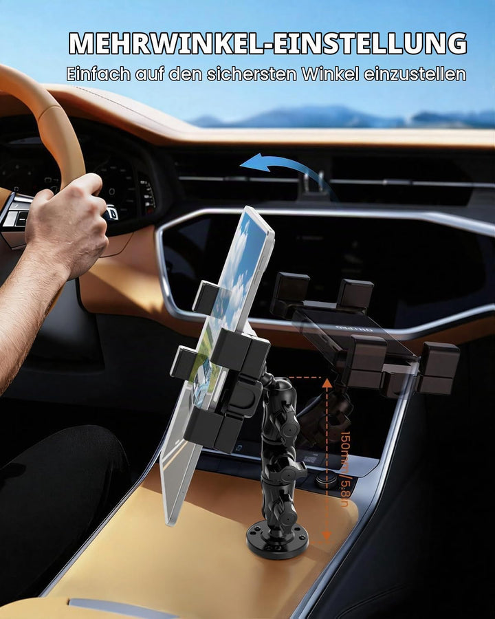 OHLPRO Heavy Duty Tablet Halterung LKW Dashboard - Bohrfuss Halter für iPad &amp; Tablets (5-17 Zoll), P