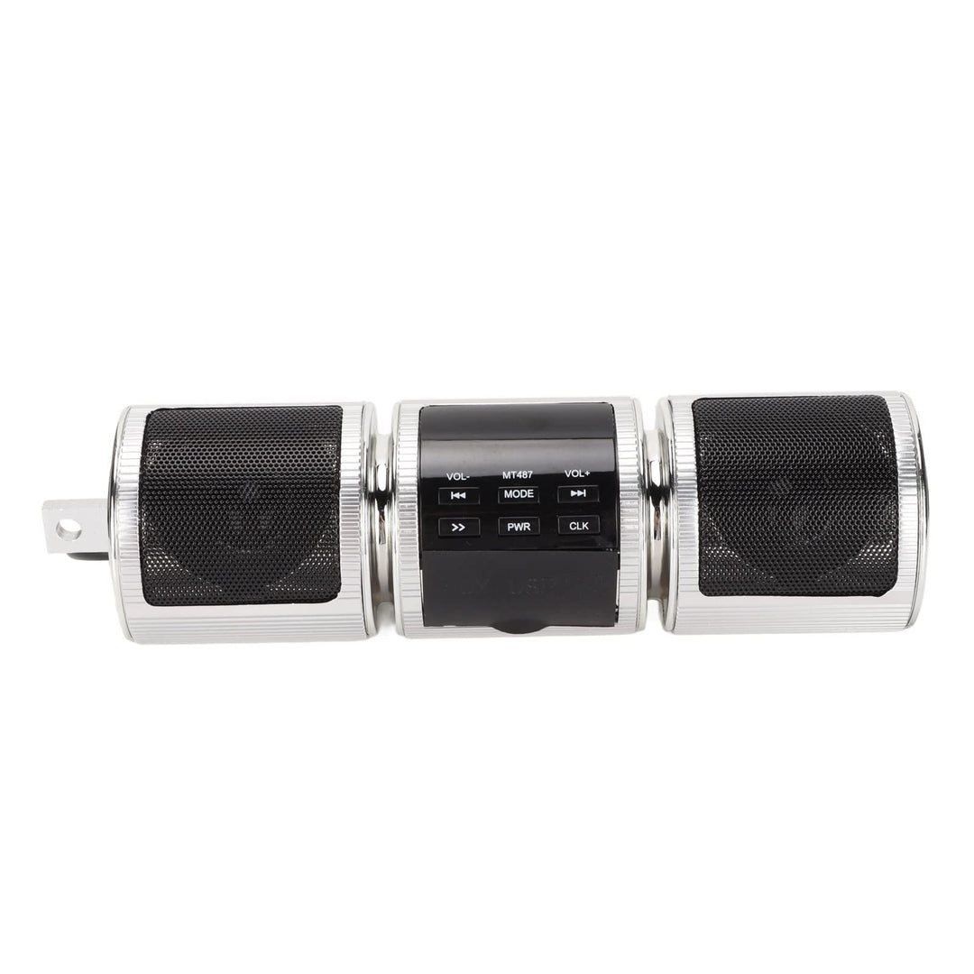 ASHATA Motorrad-Audiosysteme, Motorrad-Bluetooth-Lautsprechersystem, Kabelloses IP54-wasserdichtes D