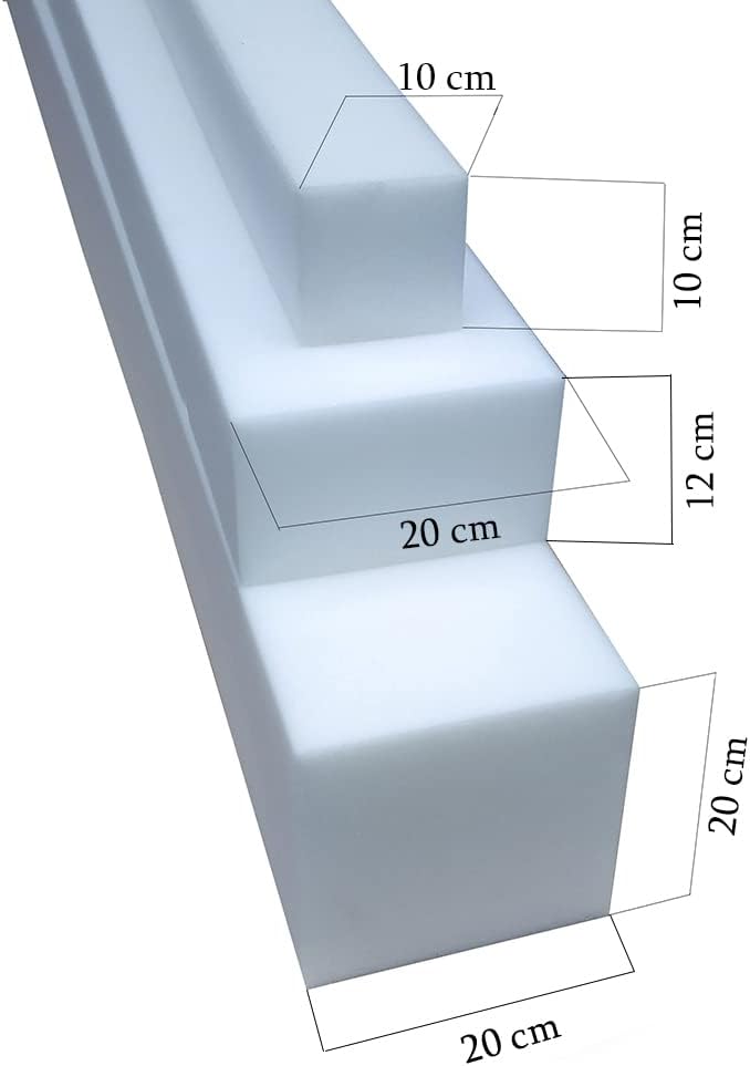 All4All Matratzenverlängerung aus Schaumstoff Matratzenausgleich RG 25/44 12x15 cm Schaumstoffstreif
