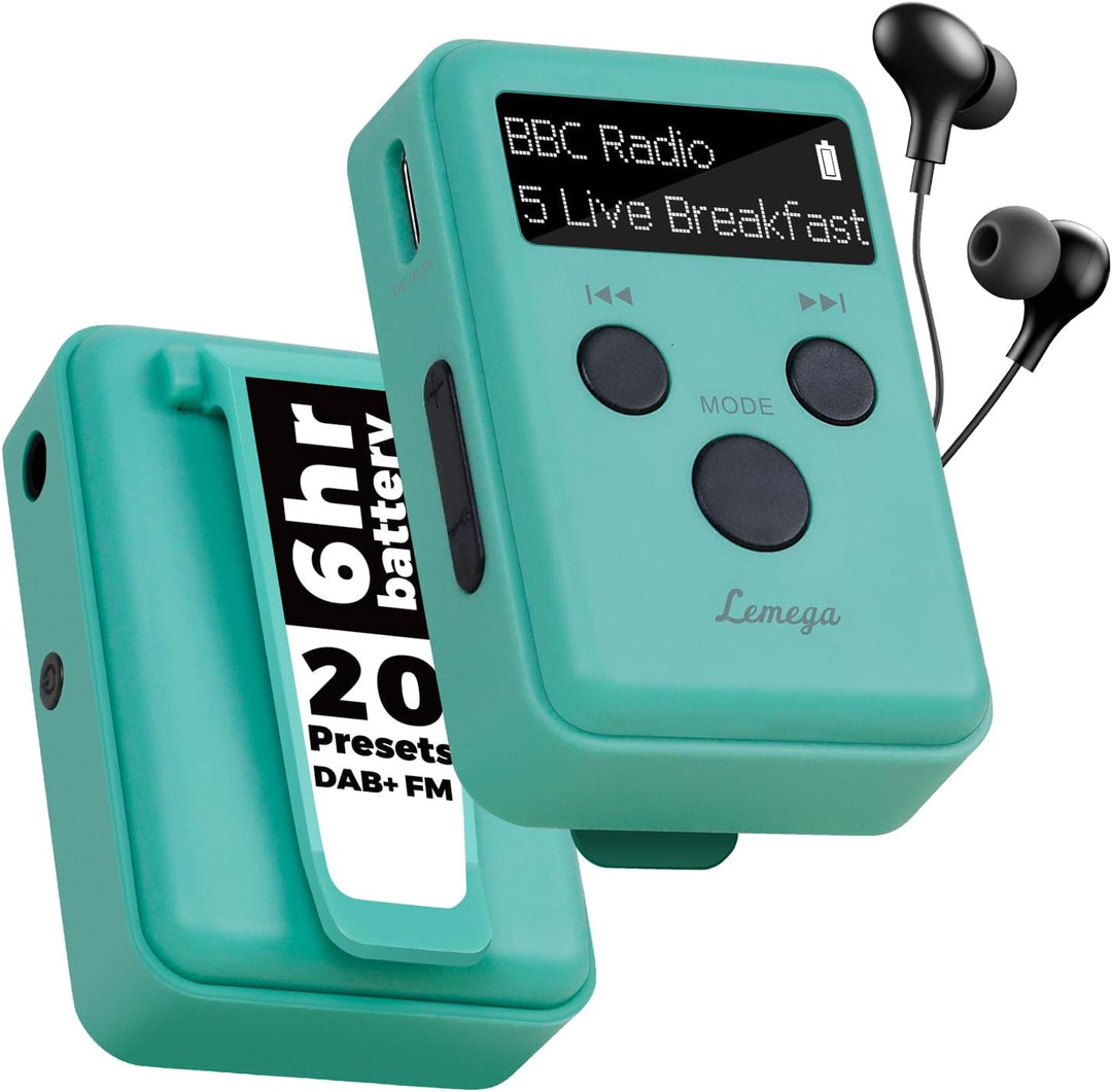 LEMEGA Mini GO Tragbare DAB-Radio für die Hosentasche,Digitales Taschenradio UKW,Radiowecker,Persönl