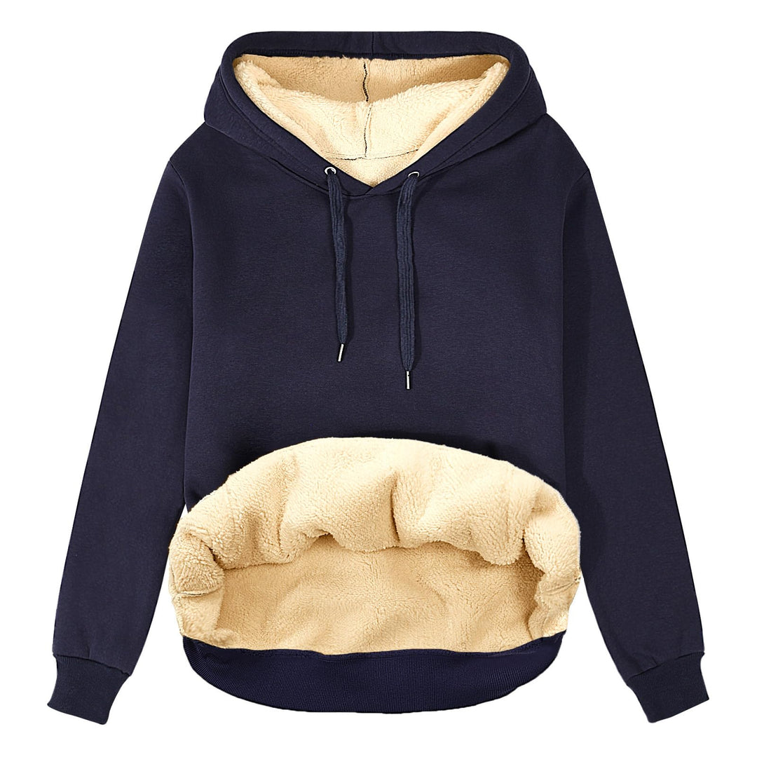 TOMEEK Damen Winter Warmes Sweatshirt Fleece Sherpa Gefütterter Pullover mit Kapuze Lässiger Sportli