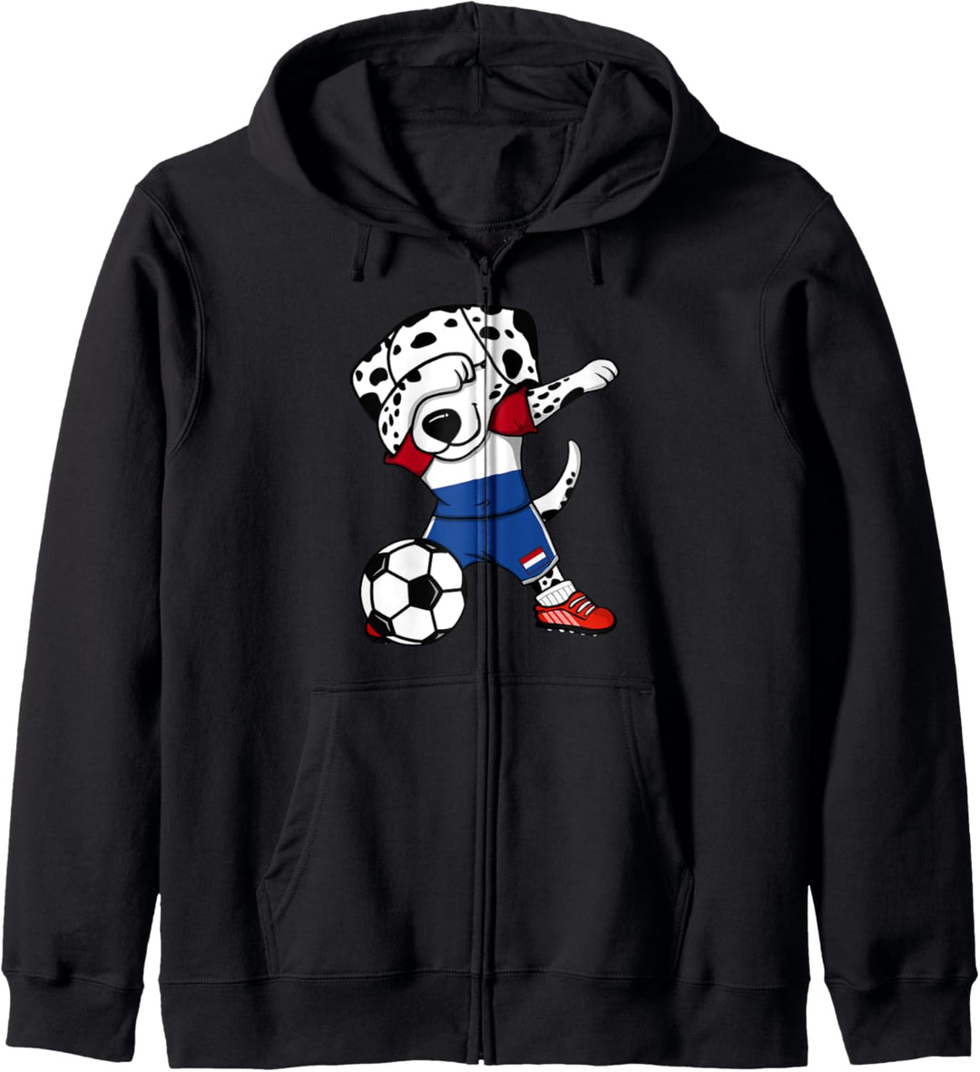 Dab Dalmatiner Niederlande Fussball Niederländische Flagge Kapuzenjacke