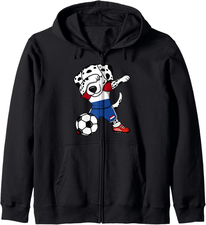 Dab Dalmatiner Niederlande Fussball Niederländische Flagge Kapuzenjacke