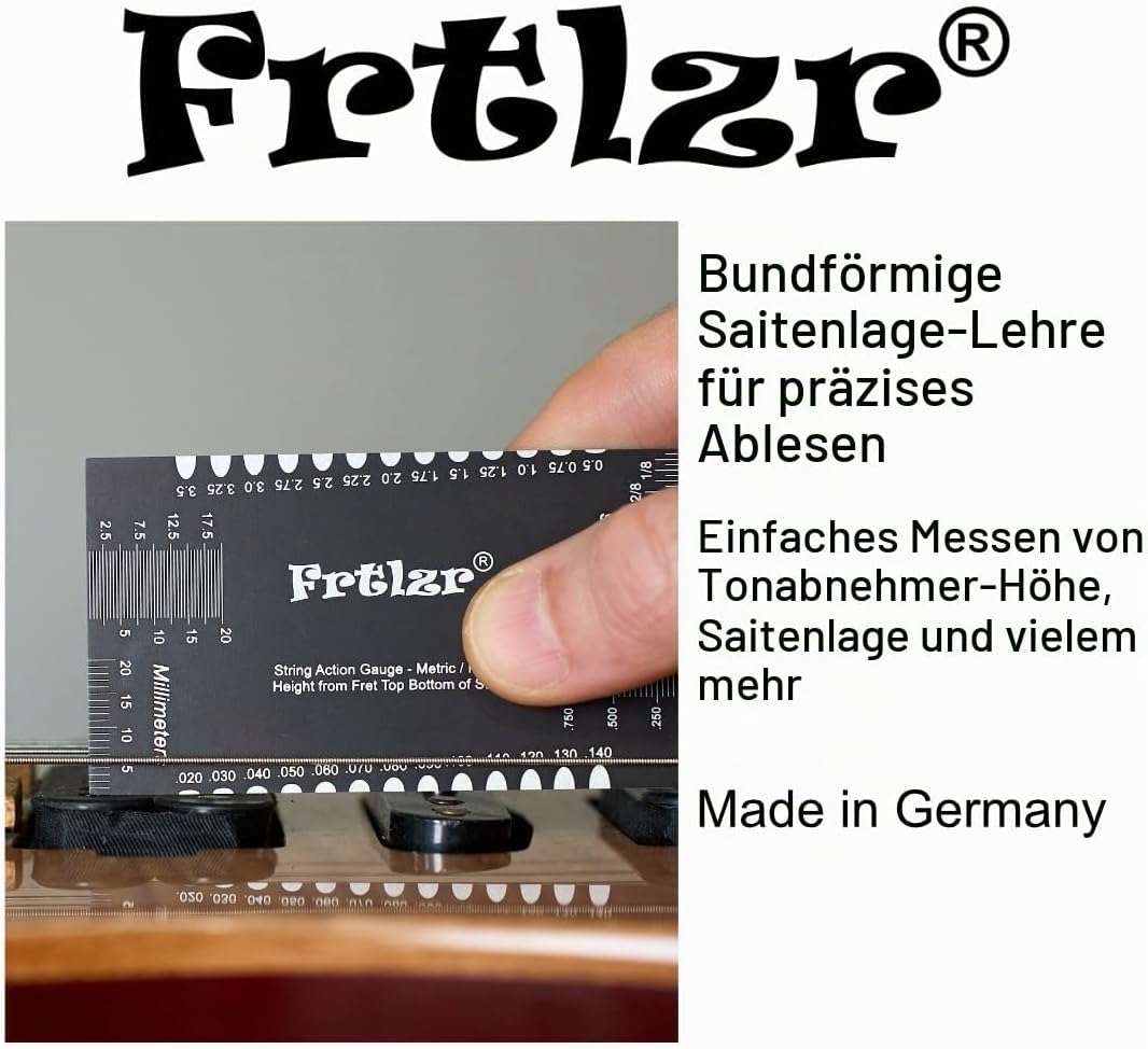 Gitarrensaitenlehre, metrisches Zoll-Lineal, Saitenhöhenmesswerkzeug, Gitarren-Setup-Werkzeug
