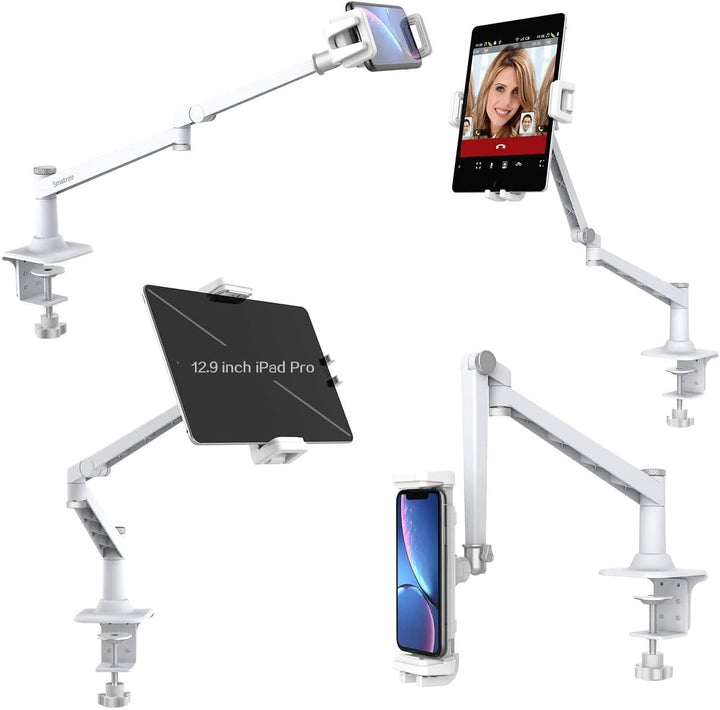 Smatree Tablet-Ständer und Handyhalter für Schreibtisch, Flexible 360 ° -Tablethalterung Kompatibe