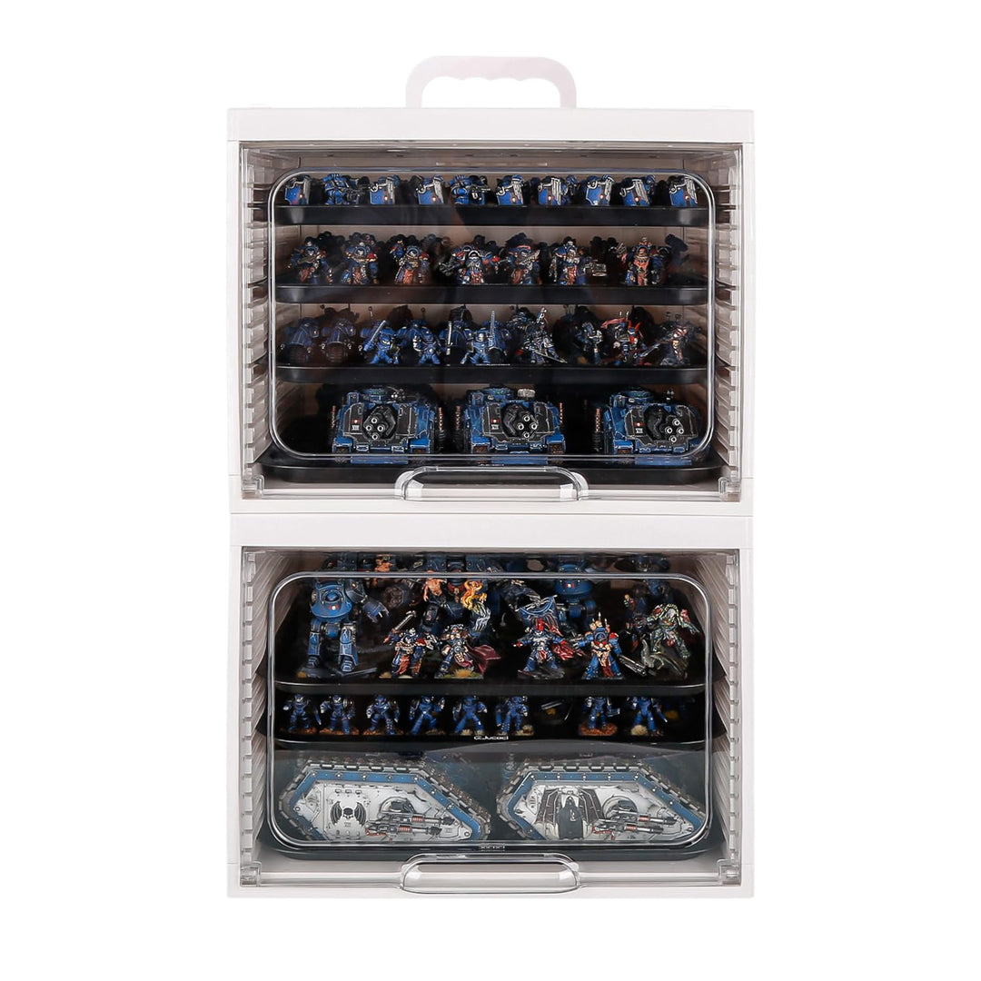 Jucoci Miniaturen Aufbewahrungskoffer Miniaturen Transportkoffer (2 PCS Set), 2 PCS Set