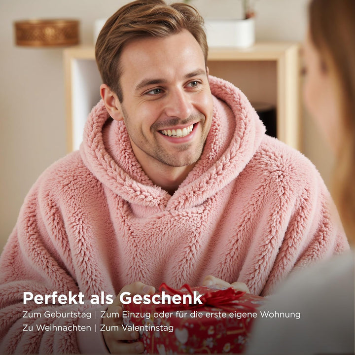 BEDSURE Hoodie Decke mit Ärmeln - Kuschelpullover als Geschenke für Frauen - Übergrosser Tragbare De