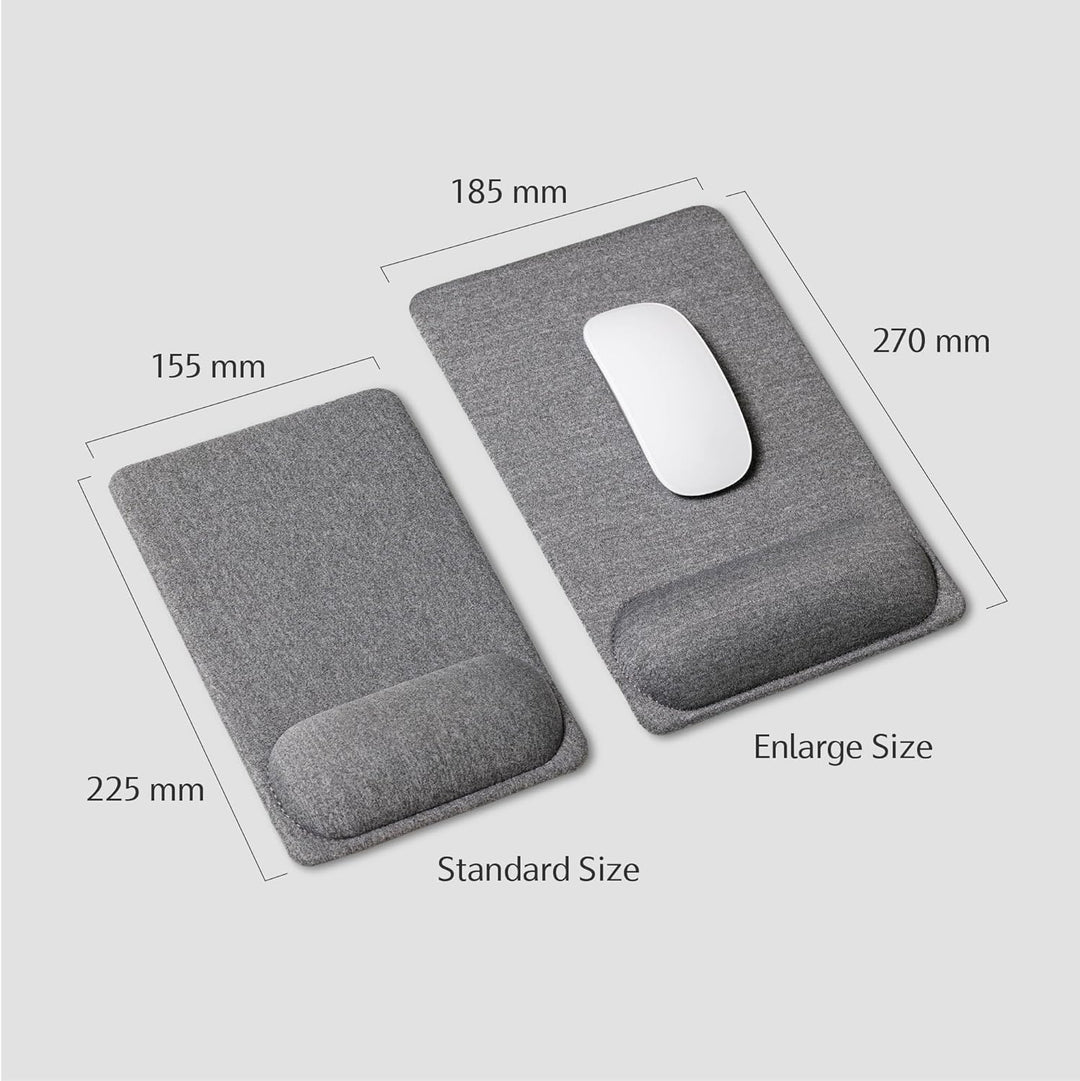 SenseAGE Mauspad mit Handgelenkauflage, ergonomisch & kompakt, Rutschfester PU-Basis, Glatte Oberflä