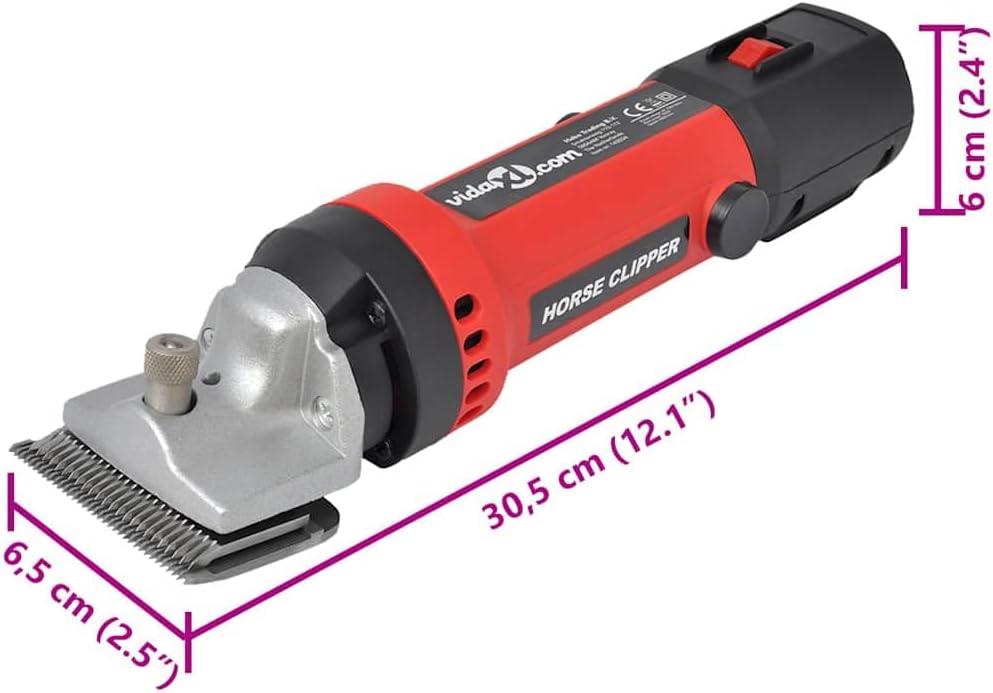 vidaXL Pferdeschermaschine 6-TLG. 350W 2400U/min Rasierer Schermaschine Pferde Mehrfarbig