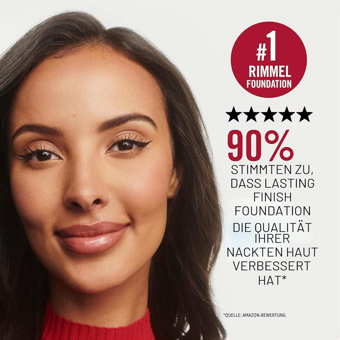 Rimmel London Lasting Finish 35 Hour 001 Pearl Foundation, langanhaltend, feuchtigkeitsspendend, veg