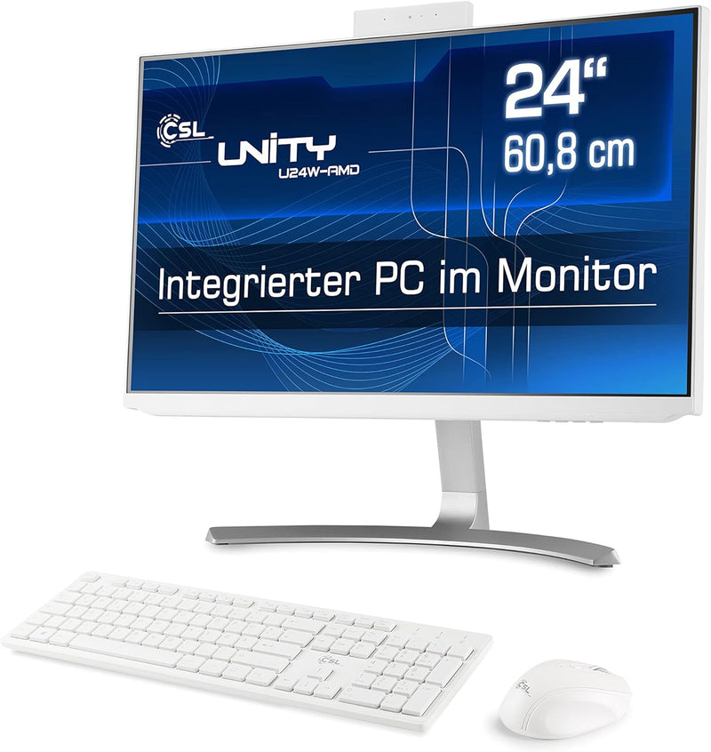 All-in-One-PC CSL Unity U24W-AMD, 60,5 cm (23,8 Zoll, 1920x1080 Full HD) - Leistungsstarker AIO (AMD