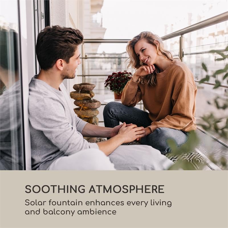 blumfeldt Savona Solarbrunnen,inkl. Solarpanel,Leistung: 2,8 Watt,Lithium-Ionen-Batterie (ca. 5h Lau