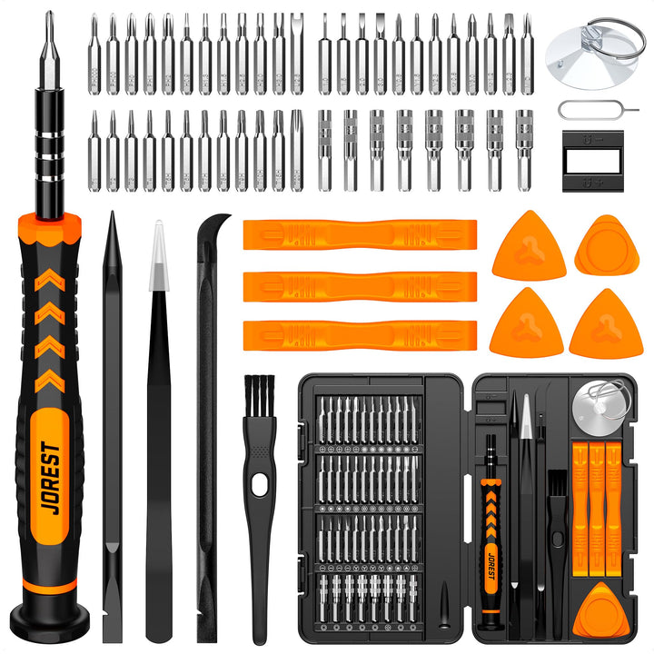 JOREST 59Pcs Feinmechaniker Schraubendreher Set, Mini Werkzeug mit Torx T5 T6 T8, T9, P5 usw, Repara