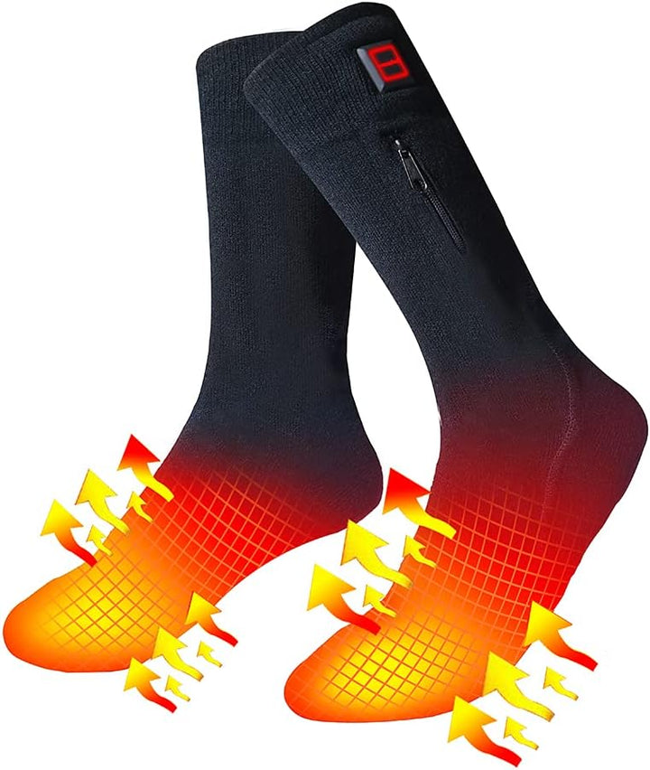 LPCRILLY Beheizte Socken, beheizte Füsse, waschbar, elektrisch, einstellbare Temperatur, für Outdoor