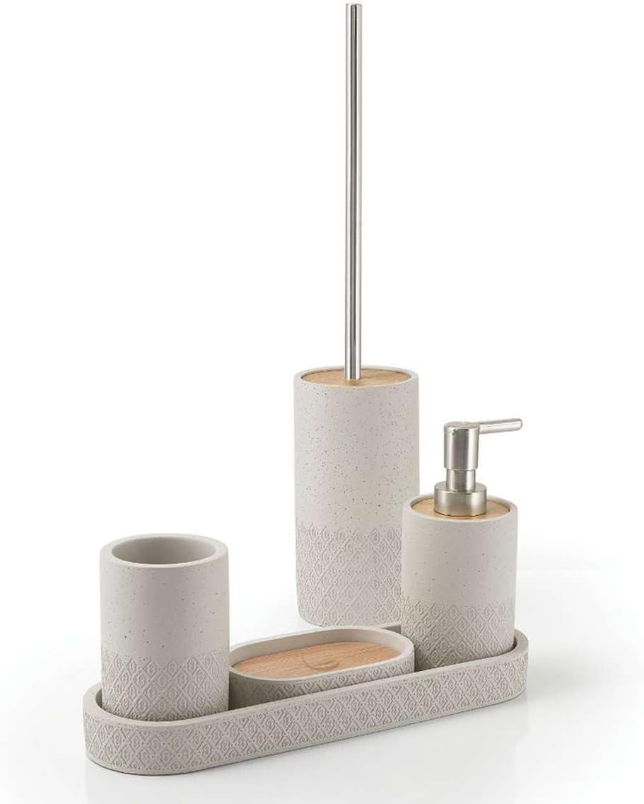 Gedy Porta Zahnbürsten, Zement, grau, 7,5 x 11,5