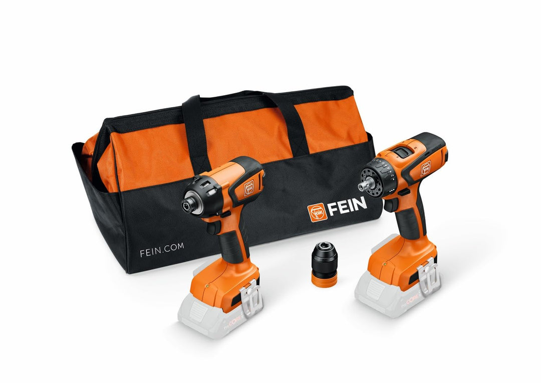 FEIN Vorteils-Combo Akku. Schlagschrauber ASCD 18-200 W4 &amp; Bohrschrauber ASCM 18 QSW. Kompatibel mit