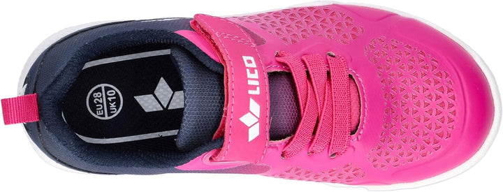 Lico Unisex Kinder Kit Vs Hallenturnschuhe 38 EU Pink Marine Weiss, 38 EU Pink Marine Weiß