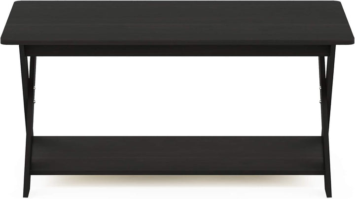 Furinno Couchtisch mit Kreubeinen, holz, Espresso, 50 x 89.9 x 40.59 cm, Espresso