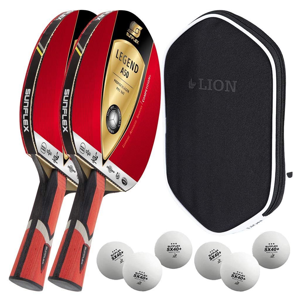 Sunflex® Legend A50 Tischtennisschläger | Tischtennis Racket TT Bat Profi mehrfarbiger Profischläger
