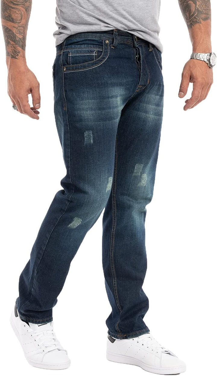 Rock Creek Herren Jeans Hose Denim Stretch Regular Fit Jeanshose Stonewashed W29-W44 29W / 30L Rc-22