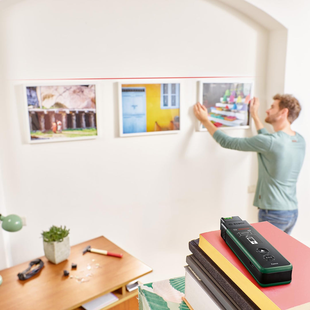 Bosch Laser-Entfernungsmesser Zamo der 4. Generation mit 3 Adaptern (einfaches und präzises Messen b