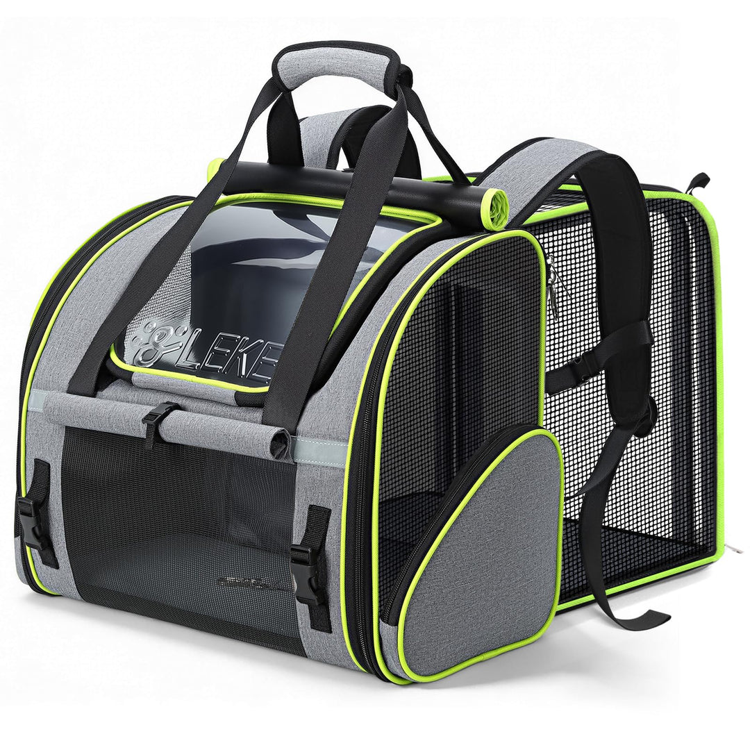 Lekesky Katzenrucksack Bubble Haustier Rucksack mit Netzfenster, Hunderucksack Erweiterbar Tragbare