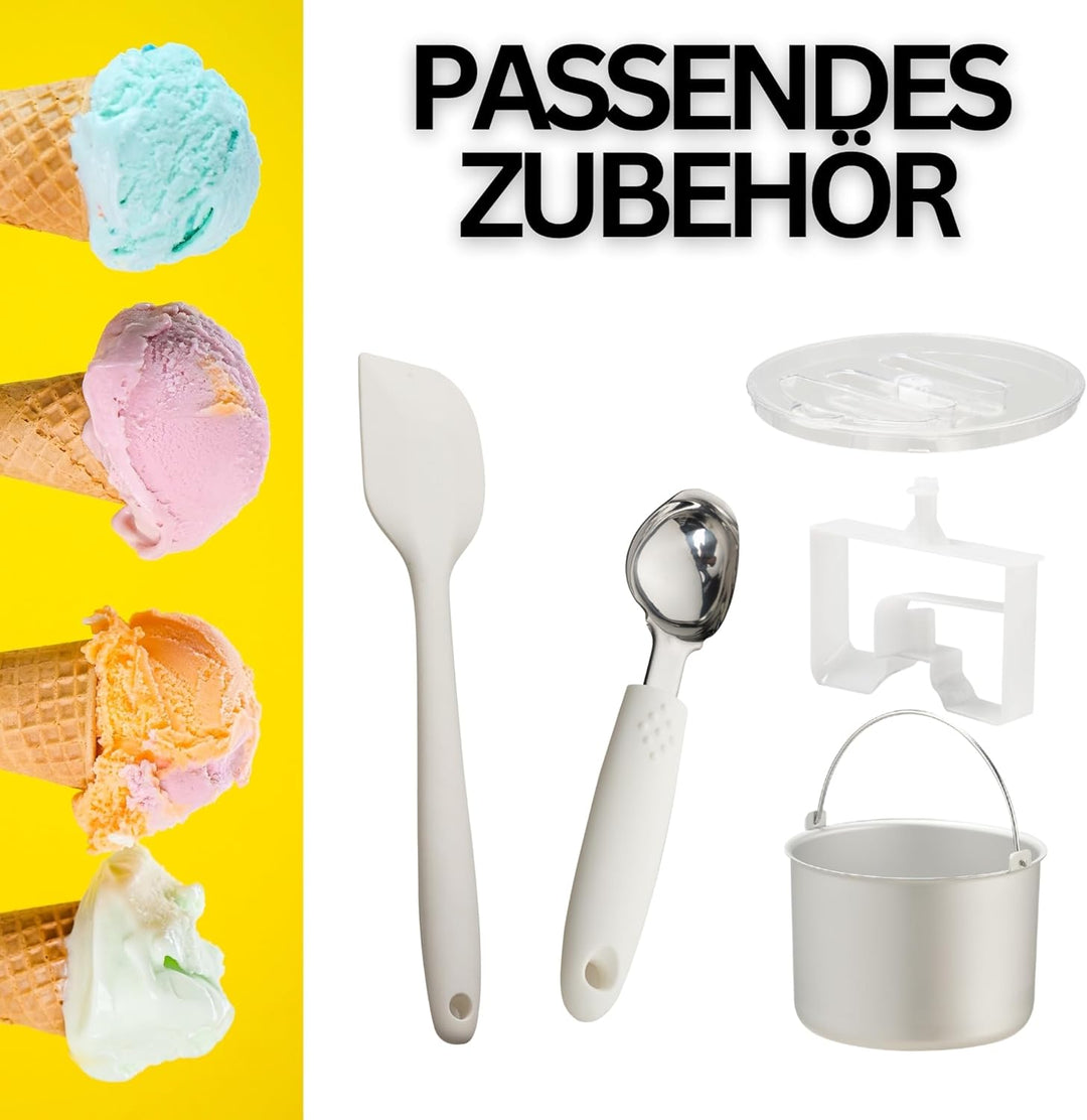 Sommertal Eiscreme Maschine ICE1500 3-in-1 Eismaschine, Frozen Joghurt & Sorbet, Eiscrememaschine au