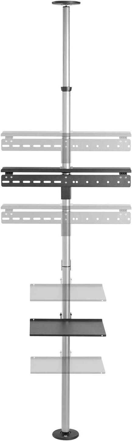 Maclean MC-791N TV Halterung mit Ablage Decken-Bodenbefestigung Teleskophalter OLED QLED LCD LED Pla