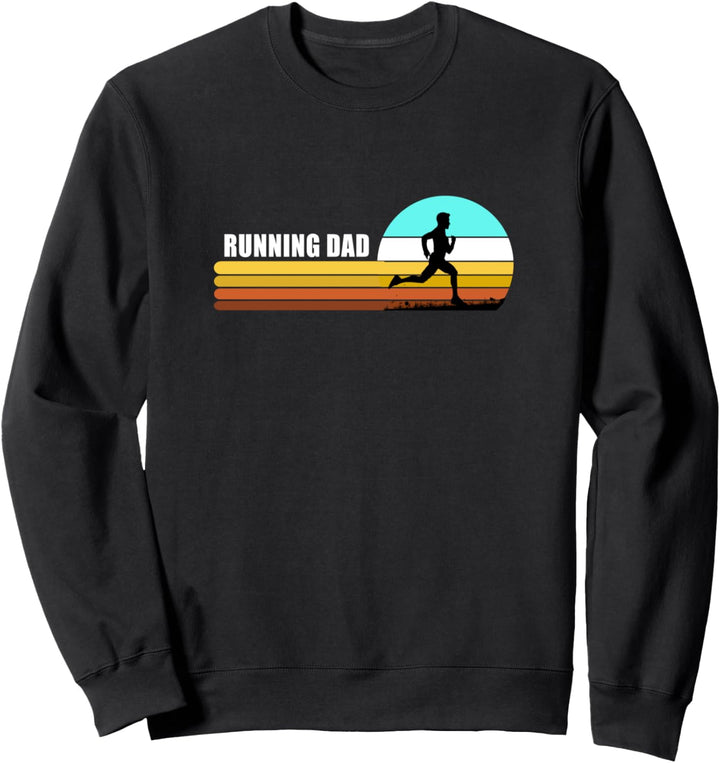 Laufendes Vater-Retro-Geschenk für Väter, die Marathon Sweatshirt