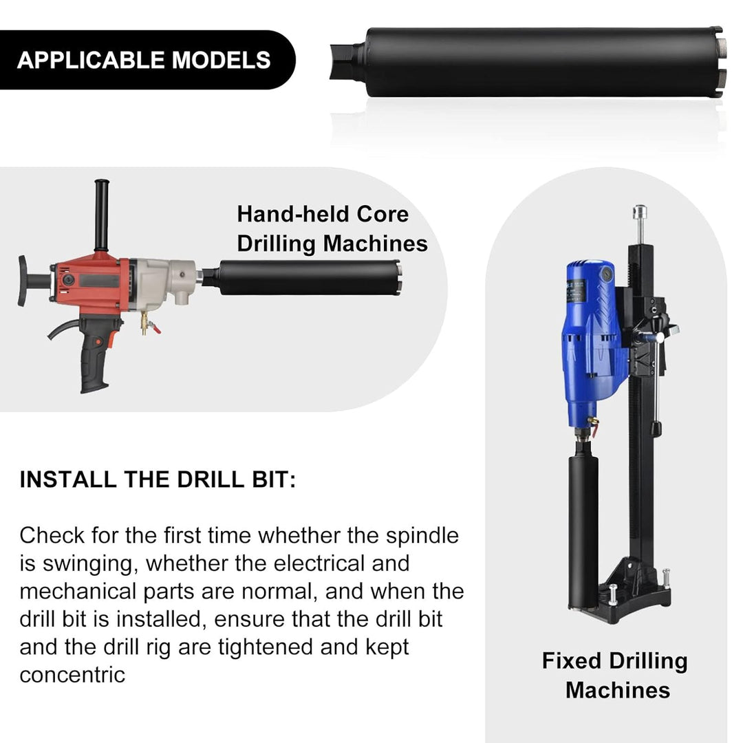 CPROSP 1¼" UNC Diamantbohrkrone, Kernbohrkrone DM 110mm, L 420mm, Kernbohrer für Bohren in in Beton,