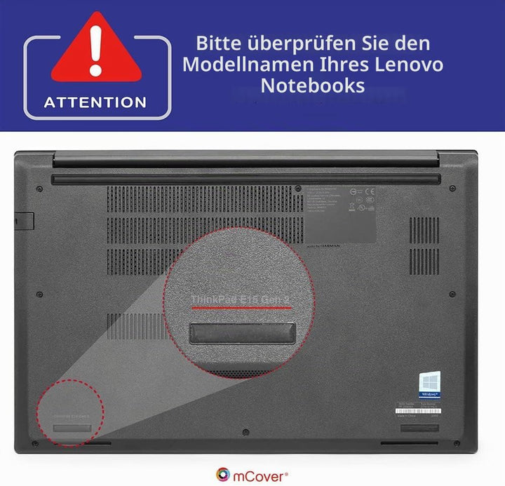 mCover Hülle nur kompatibel mit Lenovo ThinkPad E14 Gen 2 / 3 / 4 (mit AMD CPU) Serie Windows Comput