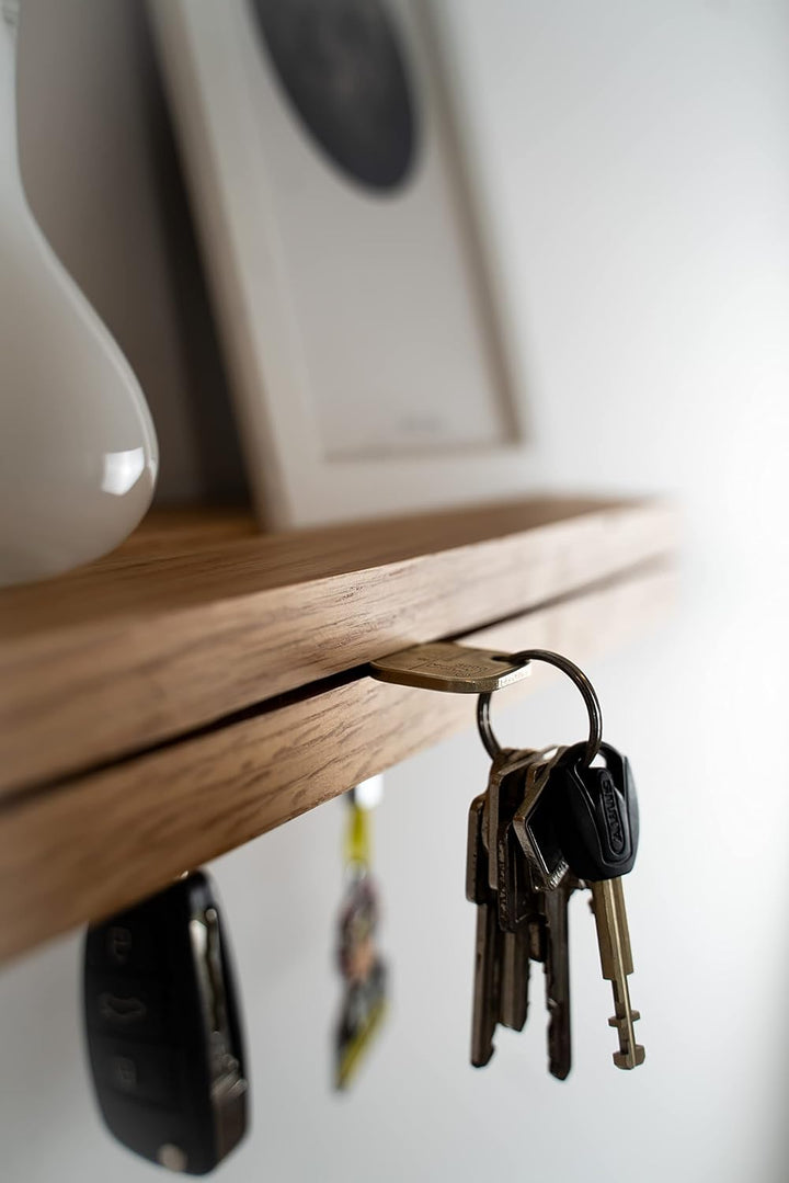 GK KRAUTLING | Schlüsselbrett MAGNETISCH aus Holz, modern | Eiche | Schlüssel Organizer | Schlüsselb