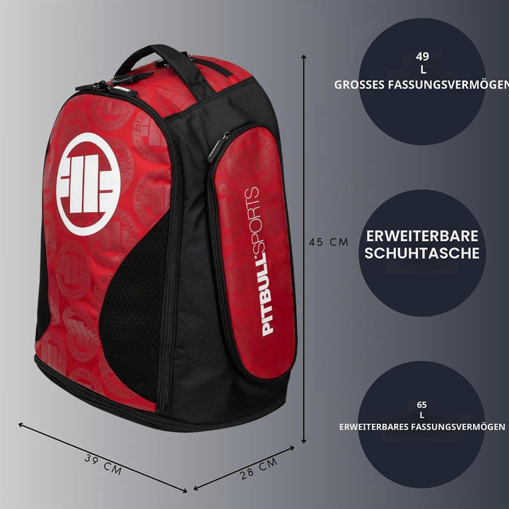 PITBULL Rucksack Backpack für Herren Pit Bull West Coast Mittelmässig Sportrucksack Ausklappbar Tasc