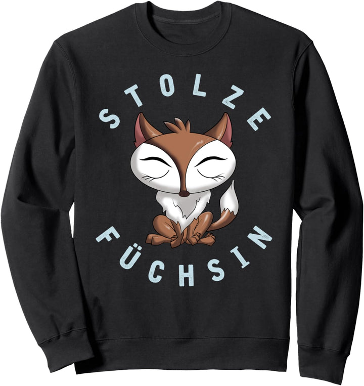 Wald Tier Waldbewohner Tierfreund Damen Füchsin Fuchs Sweatshirt