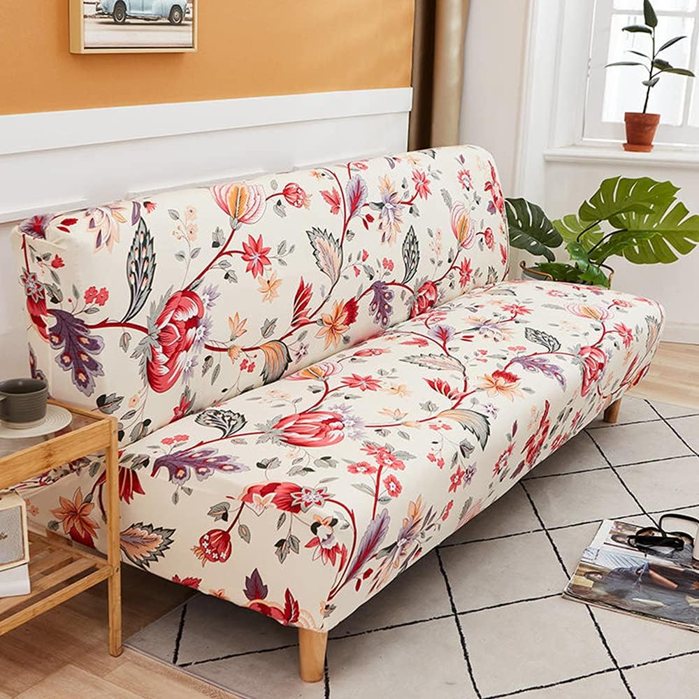 Sofabezug ohne armlehnen Stretch Armlose sofaüberwurf Sofahusse Ohne Armlehne 2 sitzer Sofa Abdeckun