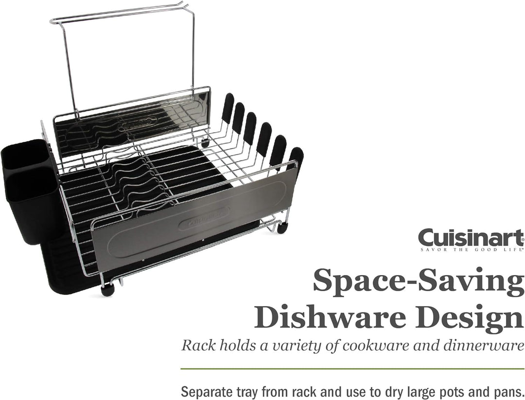 Cuisinart Abtropfgestell aus Edelstahl – inklusive Draht, Utensilienhalter, Abtropfbrett, Stielgläse