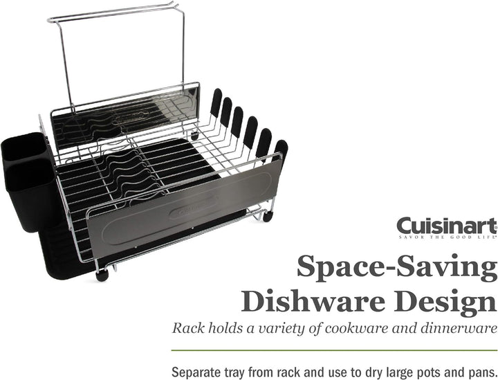 Cuisinart Abtropfgestell aus Edelstahl – inklusive Draht, Utensilienhalter, Abtropfbrett, Stielgläse