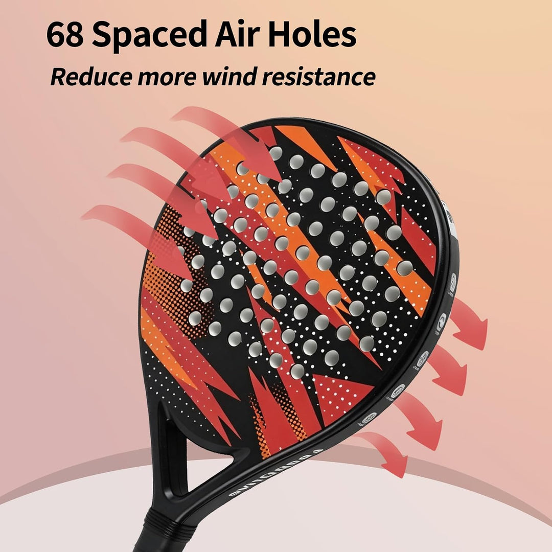 Padel Schläger Set - 2X Racket + 2X Bälle + Tasche, Padelschläger für Anfänger, Damen, Padel Racket
