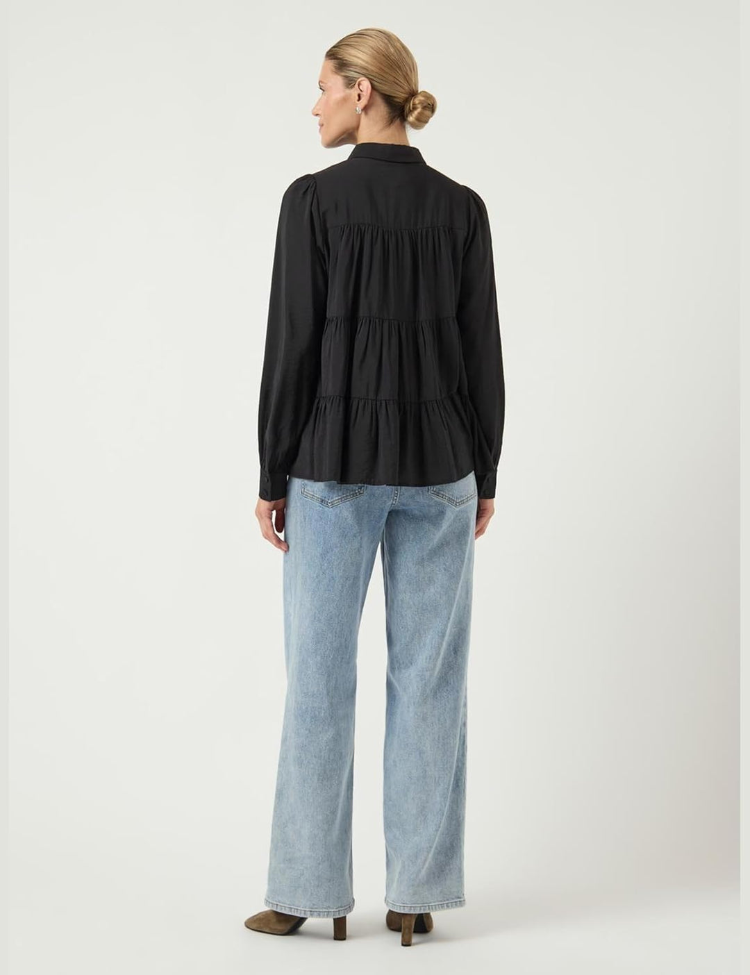 Y.A.S Damen Yaspala Ls Shirt S. Noos Hemd/Bluse M Schwarz, M Schwarz