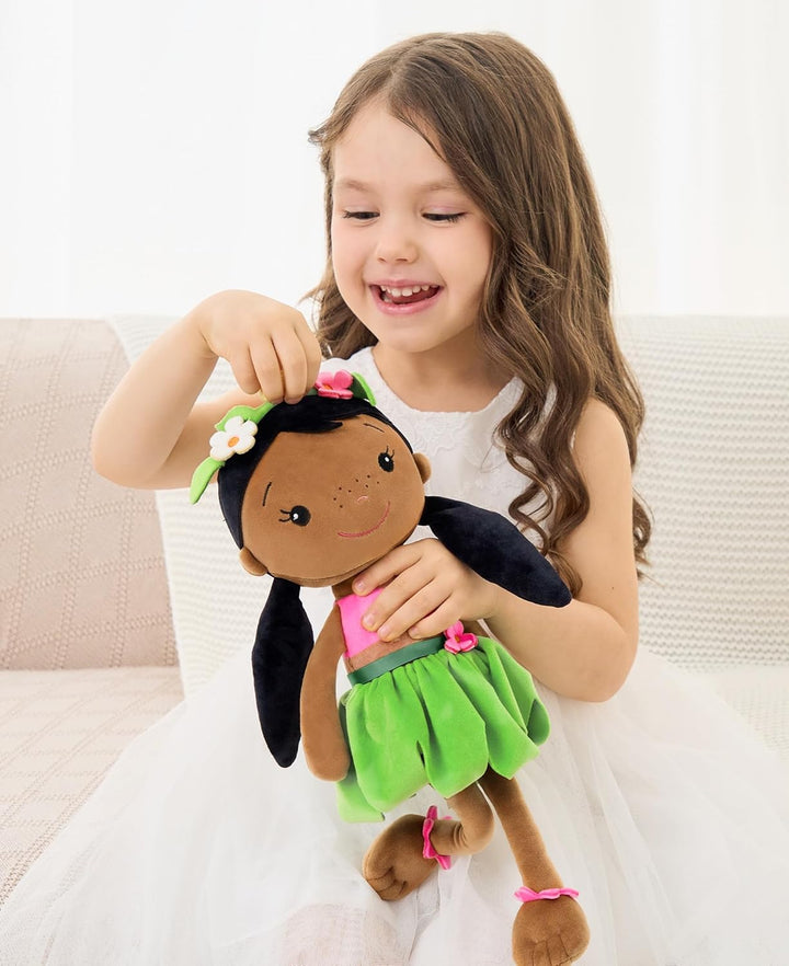 GAGAKU Weiche Stoffpuppe 40cm Schutzengel Puppen, Taufgeschenk für Baby Mädchen Kuscheltier Glücksbr