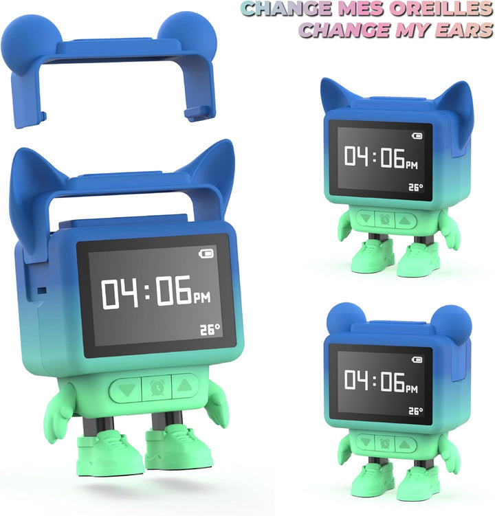 Mob Wecker und Lautsprecher, Bluetooth, für Kinder, Tanz in Musik, LCD-Display, emotional & beruhige