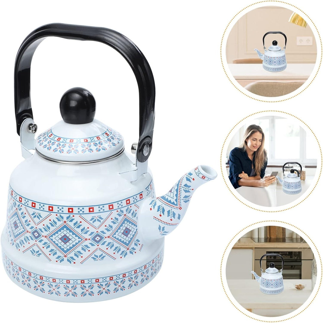 DOITOOL Topf Aus Emaille Kaffee Teekanne Wasserflasche Aus Edelstahl Teekanne Aus Edelstahl Wasserko