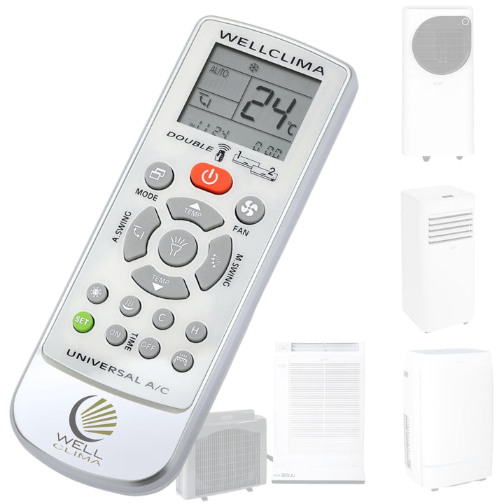 Wellclima® Fernbedienung für tragbare Klimageräte kompatibel mit Argo – funktioniert mit über 50 Mod