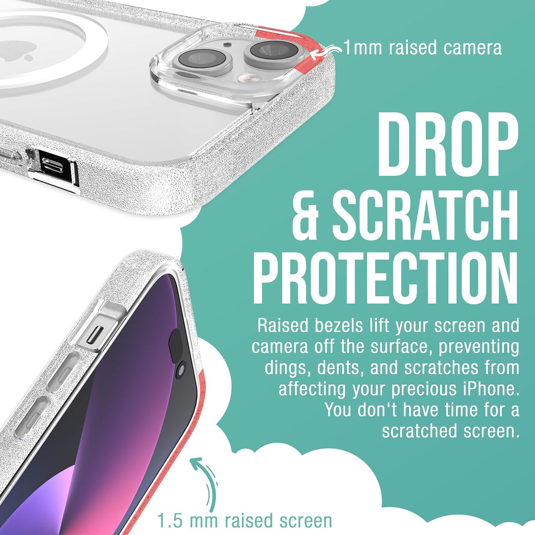smartish iPhone 15 Plus Slim Case - Gripmunk Compatible with MagSafe [Lightweight + Protective] Thin